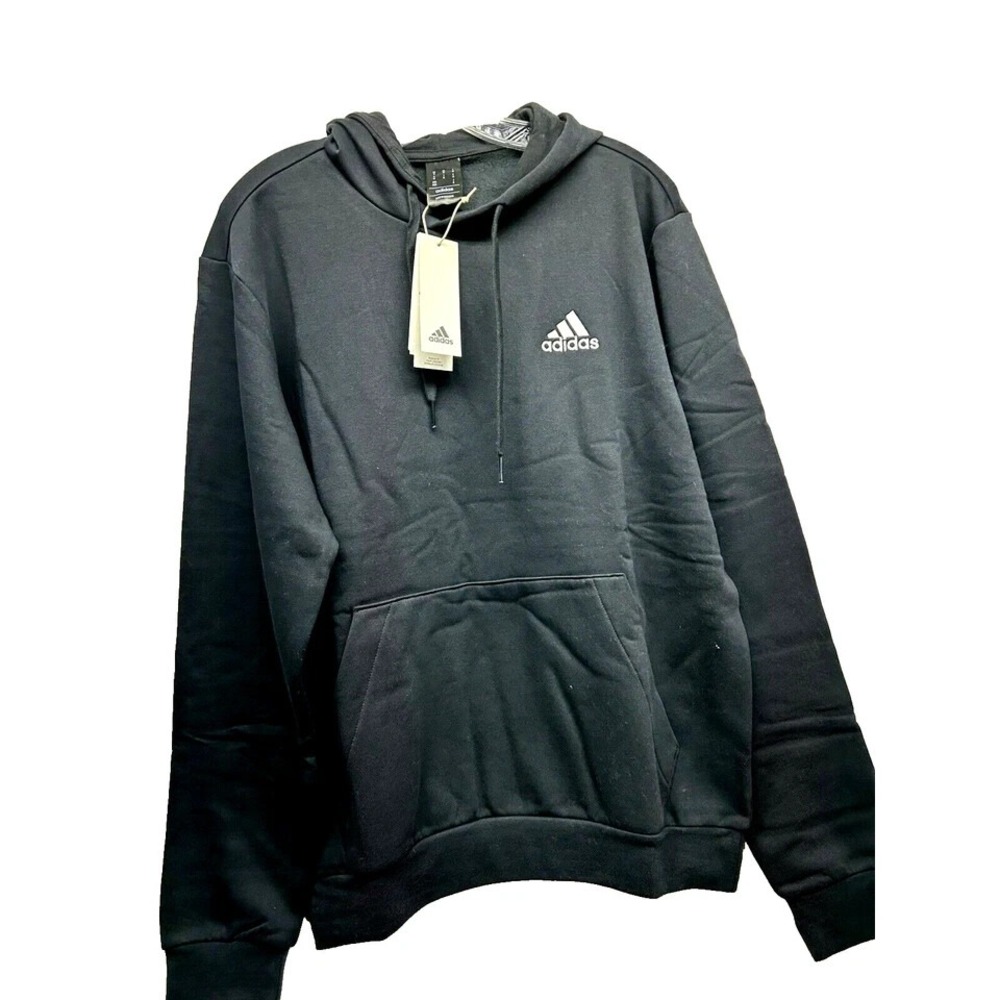 Adidas Men's Size Medium Black Feel Cozy HD GV5294 Sweatshirt NEW Hoodie (H1)